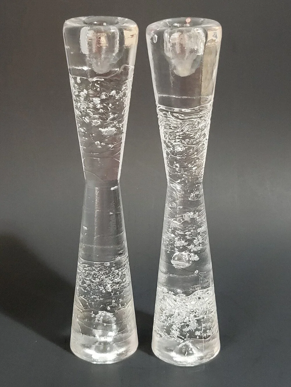 Pair Iittala Arkipelago Hourglass Candlestick Holders Timo Sarpenava Vtg 60s MCM